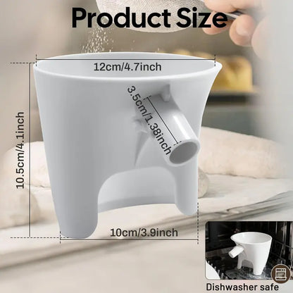 Flour Funnel for Tilt-Head Stand Mixers, Easy-Pour Flour Funnel for 4.5–5 Qt Bowls