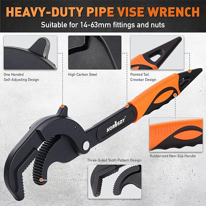 HORUSDY Heavy Duty Pipe Wrench Set