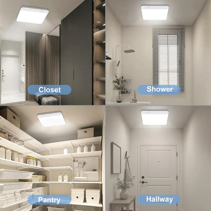 💡 Rechargeable Motion Sensor Ceiling Light – No Wiring, Dimmable & Remote Controlled