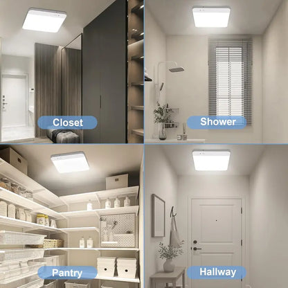 💡 Rechargeable Motion Sensor Ceiling Light – No Wiring, Dimmable & Remote Controlled