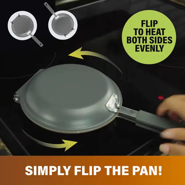 🥞 Double-Sided Nonstick Flip Pan – Easy Pancakes, Eggs & Omelets