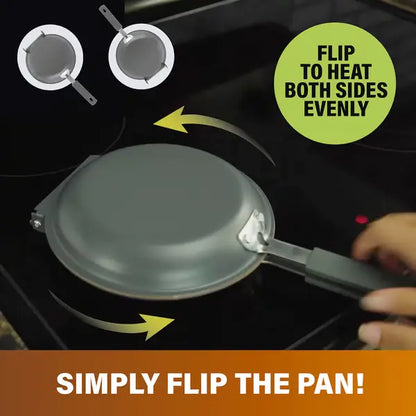 🥞 Double-Sided Nonstick Flip Pan – Easy Pancakes, Eggs & Omelets