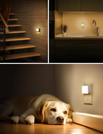 Smart Plug-In LED Night Light with Auto Sensor(4Pcs)