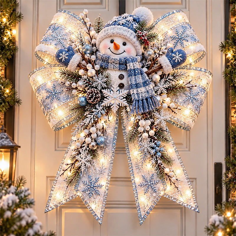 🎀✨ Giant Light-Up Christmas Bows – Oversized Holiday Door Decorations in 6 Festive Styles! 🎄
