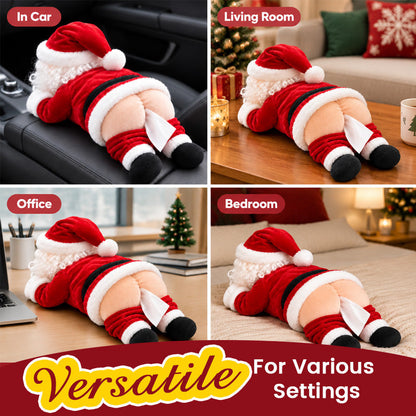 🔥Funny Santa Butt Tissue Box Holder – Hilarious Christmas Decor & White Elephant Gag Gift