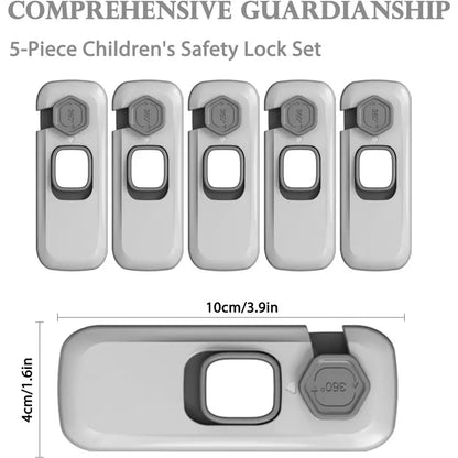 🔒 5-Pack Child Safety Locks – No Drill, Easy Install