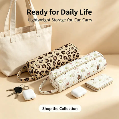 ✨ Quilted Travel Organizer Pouch – Cute, Spacious & Easy to Carry
