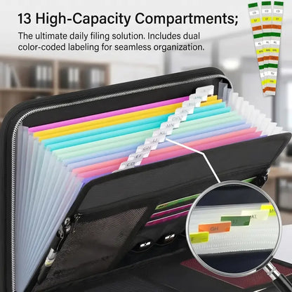 🔥 Fire-Resistant Document Organizer Bag – Large Capacity A4 File Storage Case
