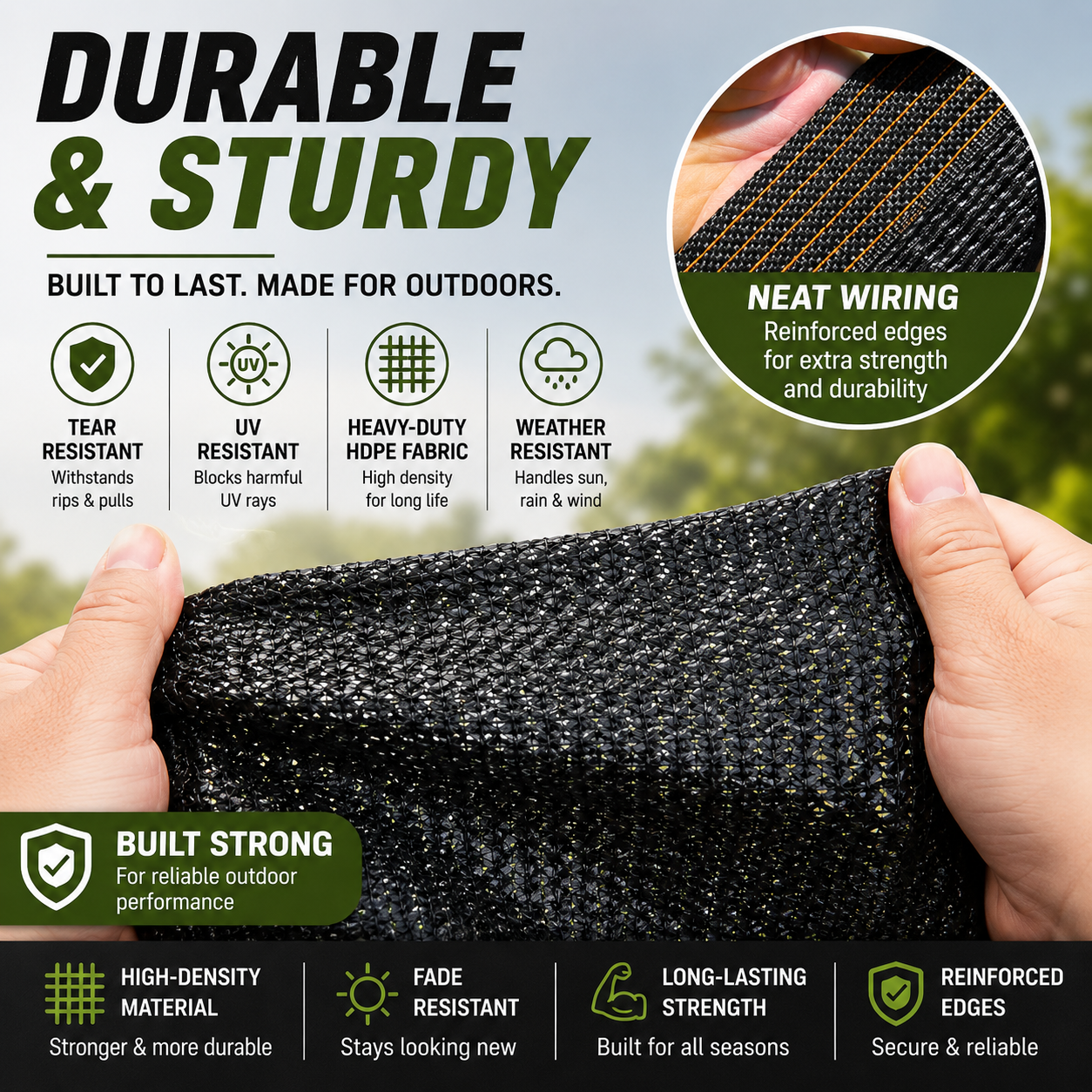 93% Blackout Shade Cloth | Stay Cool Outdoors All Summer Long