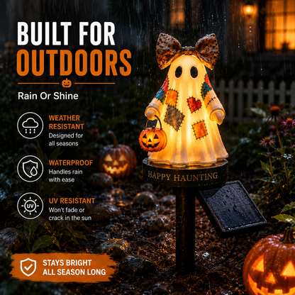TODAY'S SPECIAL OFFER-50% OFF 🔥🎃 Solar Vintage Patchwork Ghost Garden Light