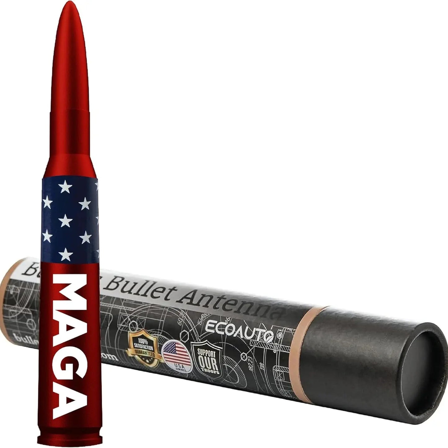 🔥 50% OFF | Universal 50 Cal Bullet Antenna | 9 Adapters Included | Fits Most Vehicles