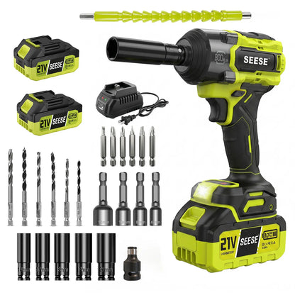 ⚡ 21V 3-in-1 Cordless Impact Wrench – 800N·m High Torque