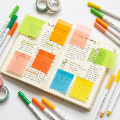 Transparent Pull-Out Glitter Sticky Notes