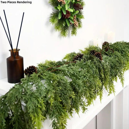 🎄Lush Artificial Cedar Garland 🔥Buy 2 Free Shipping