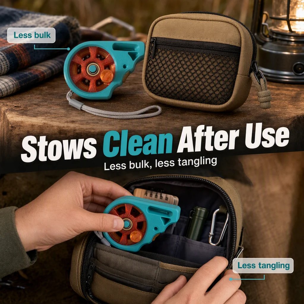 🎣Portable Rodless Pocket Fishing Reel Device🧵