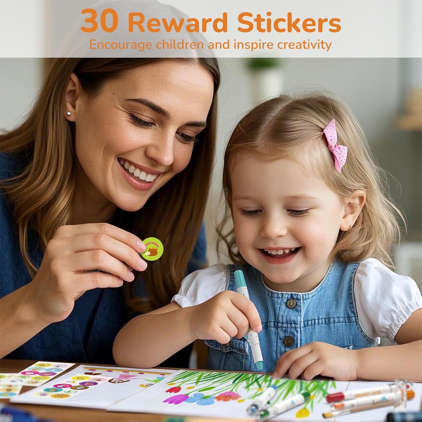 48 Color Twist Crayons for Kids | Non-Toxic Washable Silky Crayon Set