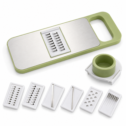 🥕 6-in-1 Multifunction Vegetable Slicer & Julienne Cutter with Safety Food Holder