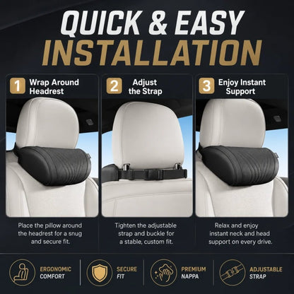 💯Premium Car Seat Headrest & Lumbar Support Cushion