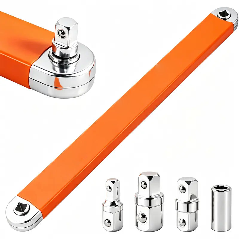 💥 HOT DEAL | Impact-Ready Offset Extension Wrench – Multi-Drive Adapter Tool for Tight Repair Spaces
