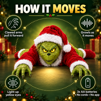 😈 Crawling Christmas Mischief Creature – Lights, Sound & Motion