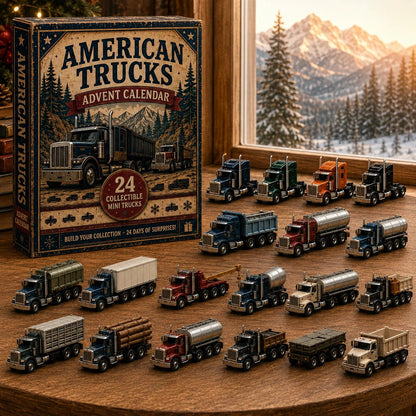 🔥HOT SALE 49% OFF🚚American Trucks Advent Calendar 2026 – 24 Days of Collectible Mini Truck Surprises, Acrylic Charms Blind Box