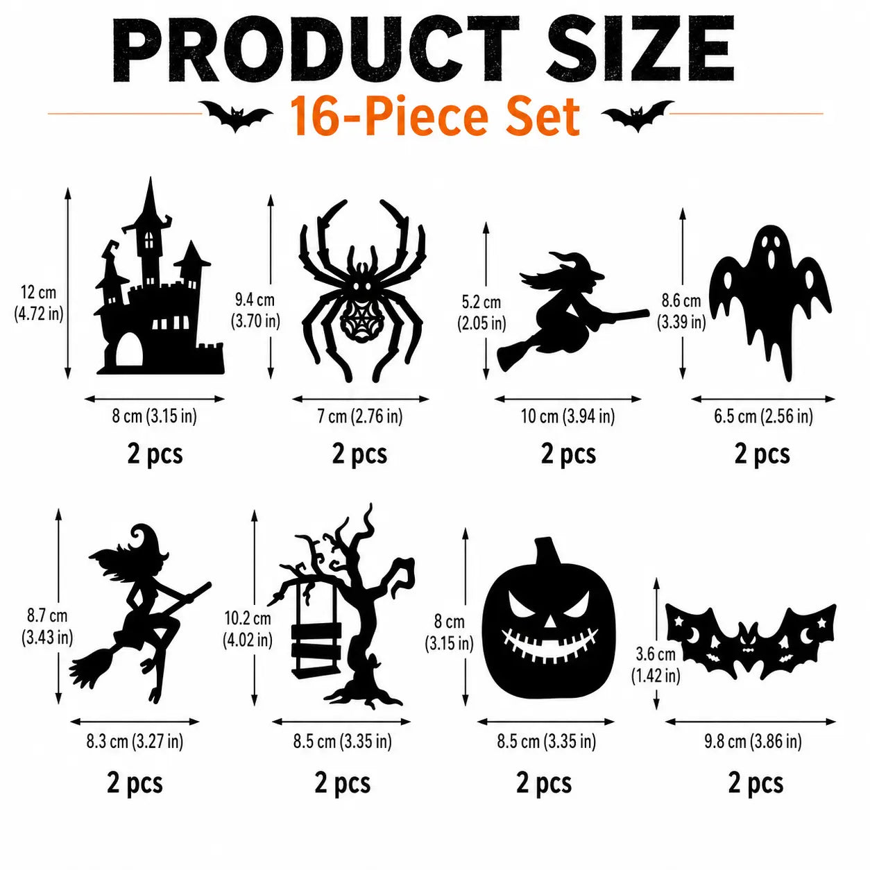 Halloween LED Silhouette Wall Light Stickers