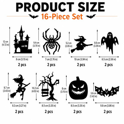 Halloween LED Silhouette Wall Light Stickers
