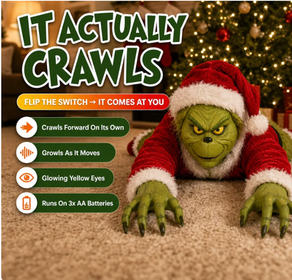 😈 Crawling Christmas Mischief Creature – Lights, Sound & Motion