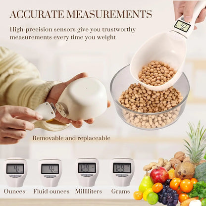 🥄 HOT SALE | Electronic Weighing Spoon Scale – 800g/0.1g Digital Measuring Spoon with LCD Screen for Kitchen & Pet Food