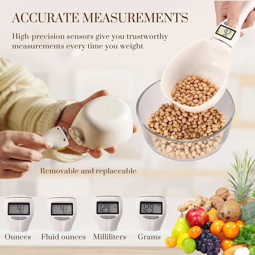 🥄 HOT SALE | Electronic Weighing Spoon Scale – 800g/0.1g Digital Measuring Spoon with LCD Screen for Kitchen & Pet Food