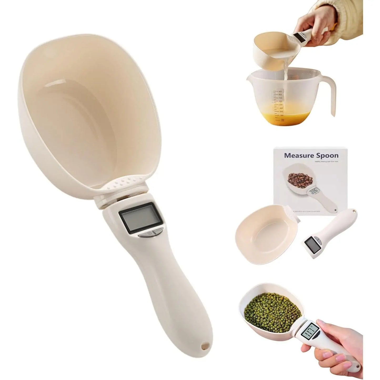 🥄 HOT SALE | Electronic Weighing Spoon Scale – 800g/0.1g Digital Measuring Spoon with LCD Screen for Kitchen & Pet Food