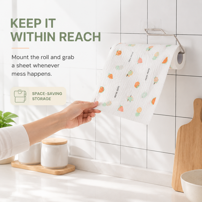 🔥200Pcs Per Roll Reusable Cleaning Lazy Rags
