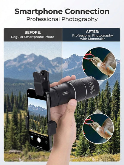 💯Used by American Mountain Guides! 100x HD Monocular, IPX5 Waterproof & Fog-Proof🧭🔭