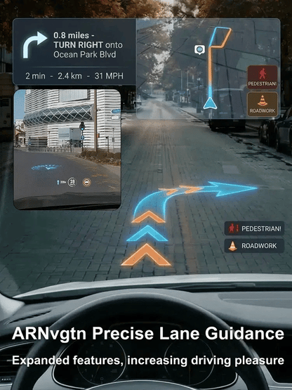 🚗 Smart AI HUD Head Up Display — Drive Safer With Real-Time Speed, Navigation & Road Alerts