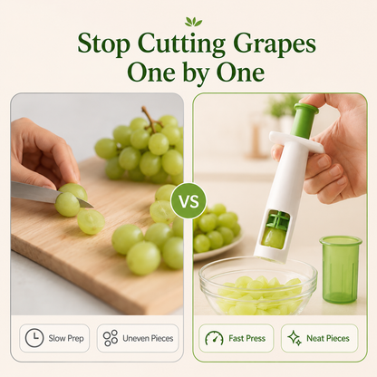 🍇 One-Press Fruit Cutter Make Perfect Bite-Sized Fruit Snacks In Seconds