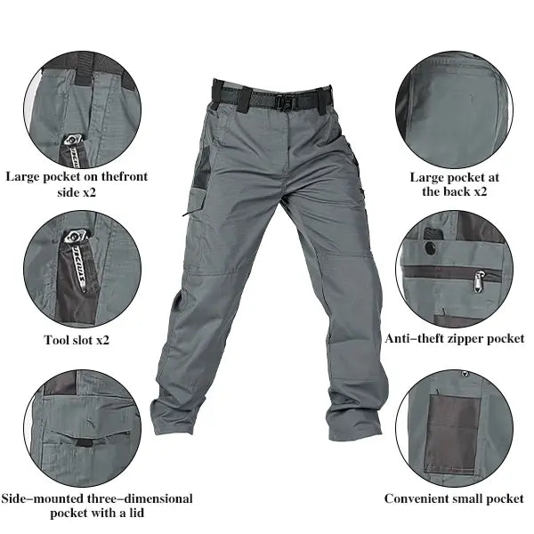 Men's Tactical Cargo Pants | Water-Resistant Outdoor Work & Hiking Pants