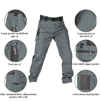 Men's Tactical Cargo Pants | Water-Resistant Outdoor Work & Hiking Pants