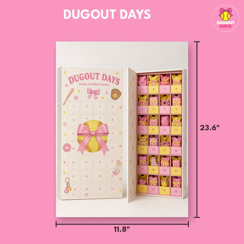 Dugout Days softball advent calendar with dimensions