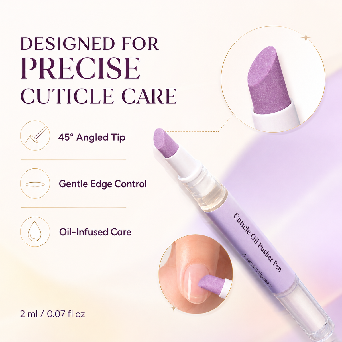 💅 2-in-1 Cuticle Oil Pusher Pen – Precision Nail Care Tool with Moisturizing Oil for Soft, Polished Cuticles