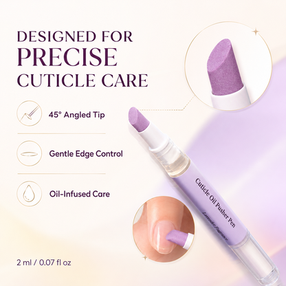 💅 2-in-1 Cuticle Oil Pusher Pen – Precision Nail Care Tool with Moisturizing Oil for Soft, Polished Cuticles