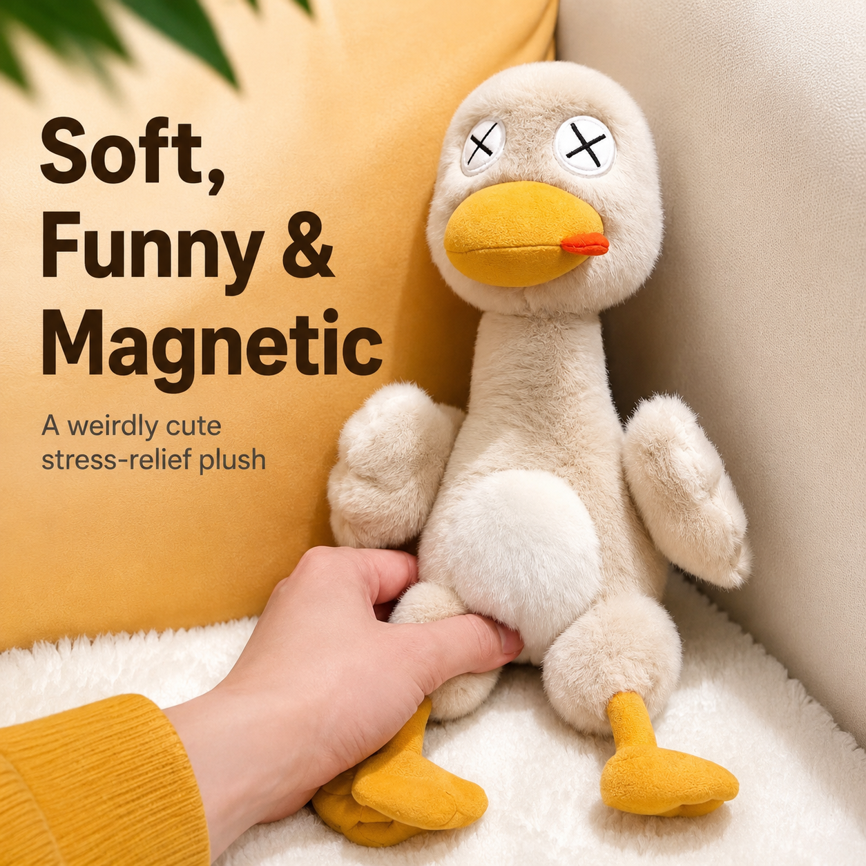 Magnetic Plush Toy Duck – "Salted Duck" Assembly Toy