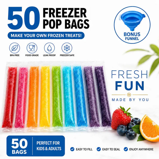 🍧 DIY Ice Pop Bags | Leak-Proof Frozen Treat Maker