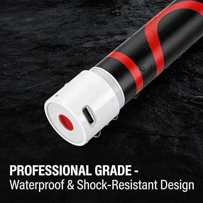 Bendable LED Flashlight Stick - 27' Flexible Rechargeable Waterproof LED Work Light