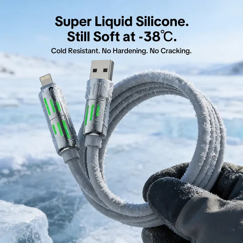 4-in-1 240W Charging Cable – One Cable for iPhone 17, MacBook & Samsung