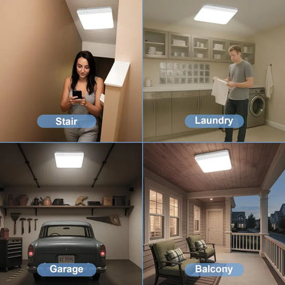 💡 Rechargeable Motion Sensor Ceiling Light – No Wiring, Dimmable & Remote Controlled