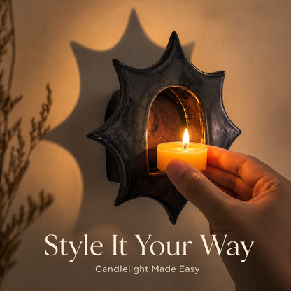 ✨Handcrafted Moroccan Wall Sconce – Tea Light & Decorative Niche