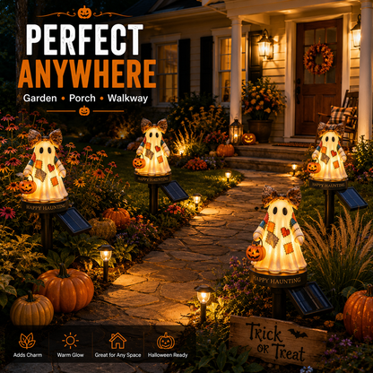 TODAY'S SPECIAL OFFER-50% OFF 🔥🎃 Solar Vintage Patchwork Ghost Garden Light