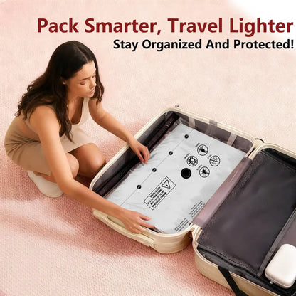 ✈️ Vacuum Compression Storage Bags Set – Pack More, Travel Lighter & Save Closet Space