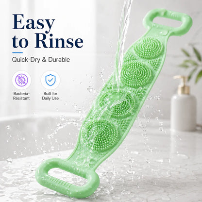 🛁 Long Handle Silicone Back Scrubber – Reach Every Inch In The Shower