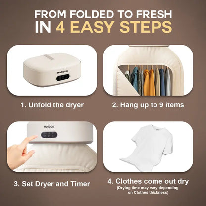 ⚡ 600W Portable Hanging Clothes Dryer – Fast, Foldable & Space-Saving